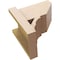 Ekena Millwork 8-in W x 12-in D x 12-in H Balboa Slat Rough Cedar Woodgrain TimberThane Outlooker, Primed Tan OUTUR080X12X12BOA24RCPR - alternate 2